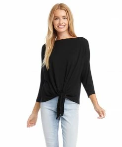 Karen Kane Petite Size 3/4 Sleeve Boatneck Top Petites