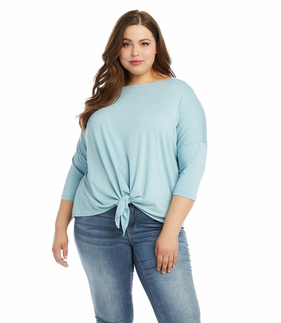 Karen Kane Plus Size 3/4 Sleeve Boatneck Top