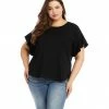 Karen Kane Plus Size Ruffle Sleeve Top