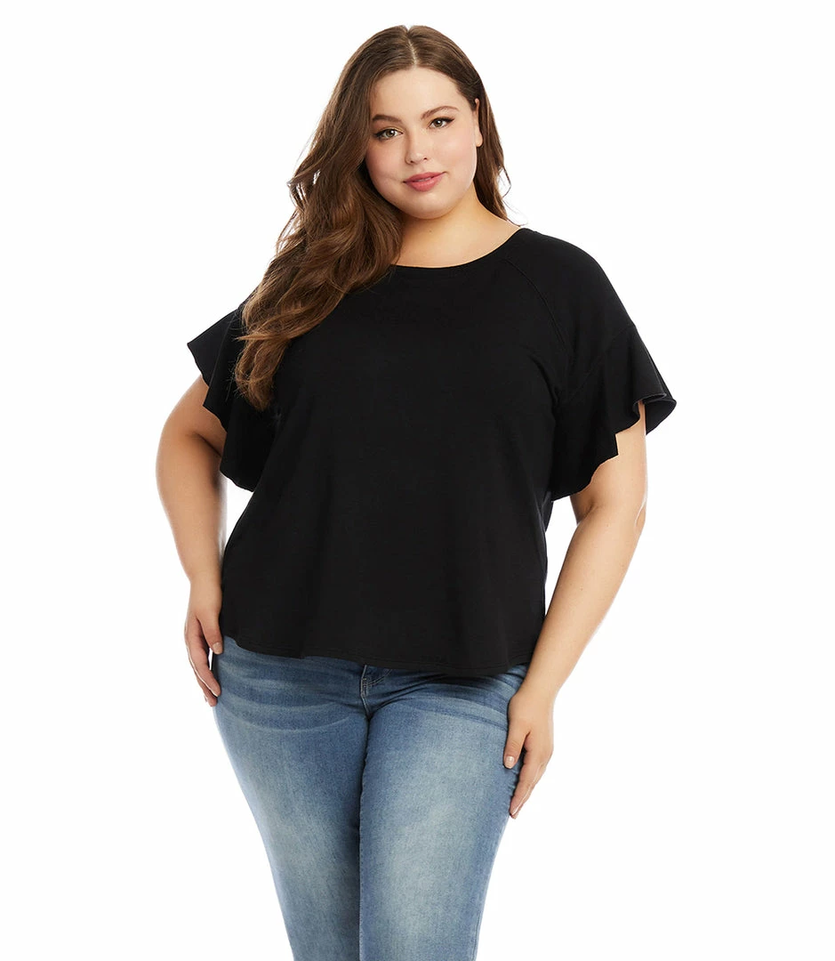Karen Kane Plus Size Ruffle Sleeve Top