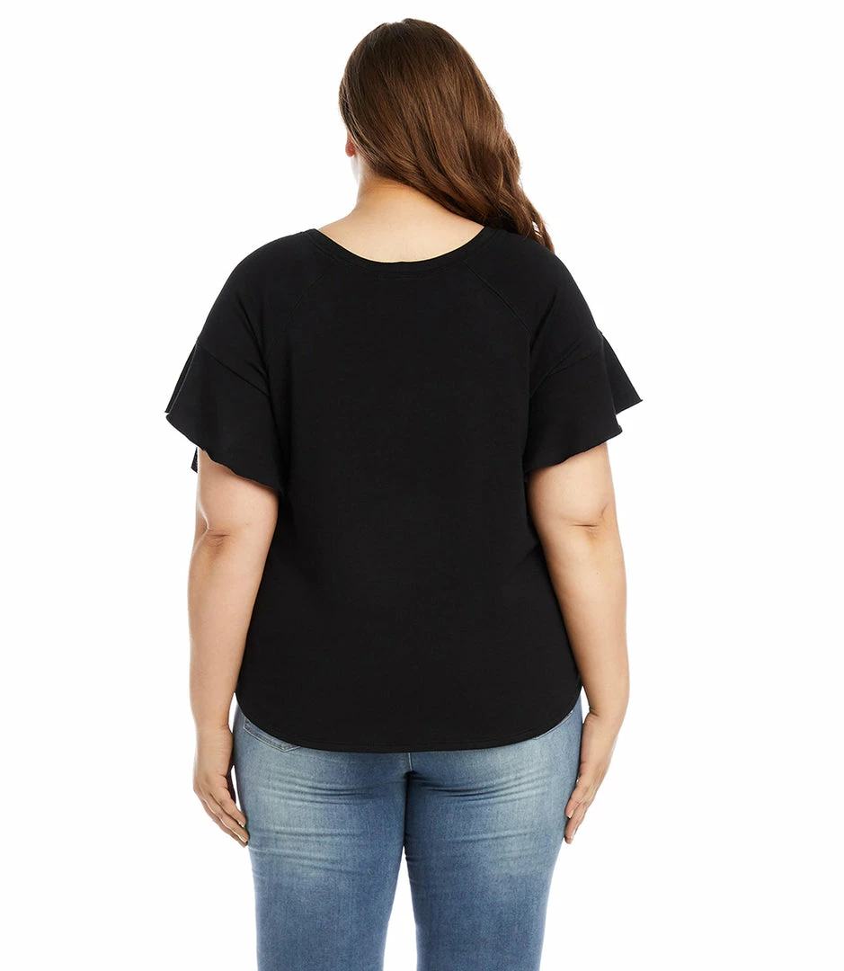 Karen Kane Plus Size Ruffle Sleeve Top