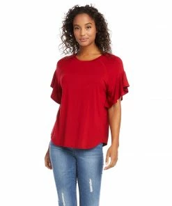 Karen Kane Ruffle Sleeve Top