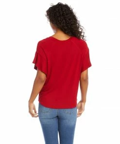 Karen Kane Ruffle Sleeve Top