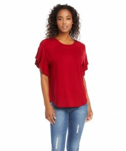 Karen Kane Ruffle Sleeve Top