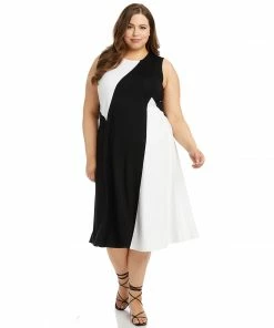 Karen Kane Plus Size Sleeveless Colorblock Dress