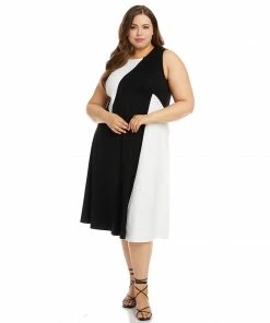 Karen Kane Plus Size Sleeveless Colorblock Dress