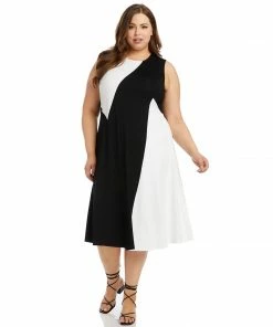 Karen Kane Plus Size Sleeveless Colorblock Dress
