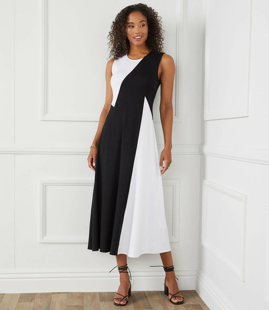 Karen Kane Sleeveless Colorblock Dress Clothing