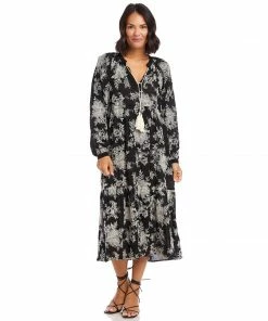 Karen Kane Long Sleeve Tiered Dress Clothing