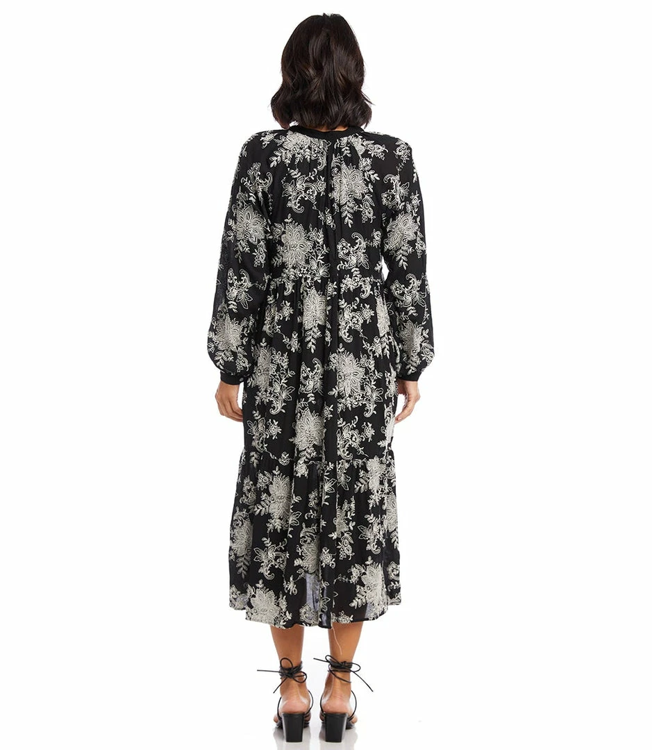 Karen Kane Long Sleeve Tiered Dress Clothing