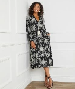 Karen Kane Long Sleeve Tiered Dress Clothing