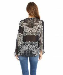Karen Kane Angle Sleeve Crossover Top Clothing