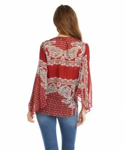 Karen Kane Angle Sleeve Crossover Top Clothing