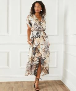 Karen Kane Cuffed Sleeve Dress Clothing