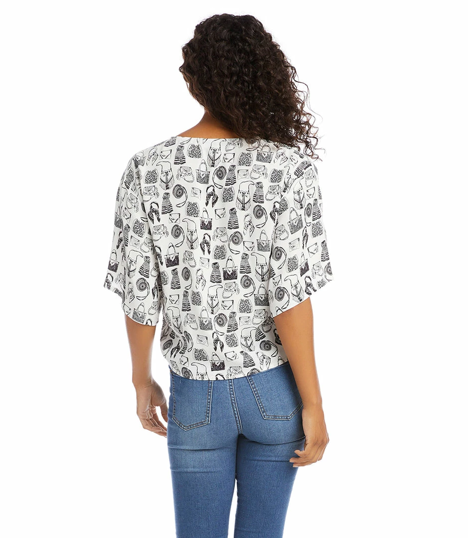 Karen Kane Clothing Tie-Front Top