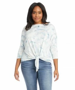 Karen Kane Plus Size 3/4 Sleeve Boatneck Top