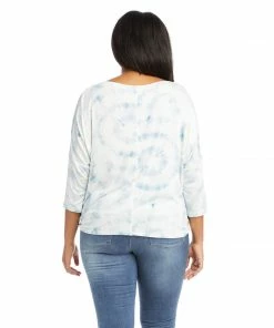 Karen Kane Plus Size 3/4 Sleeve Boatneck Top