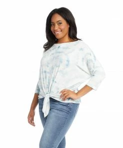 Karen Kane Plus Size 3/4 Sleeve Boatneck Top