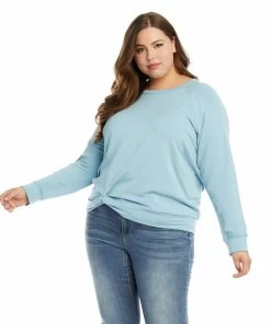 Karen Kane Plus Size Twist Hem Sweatshirt