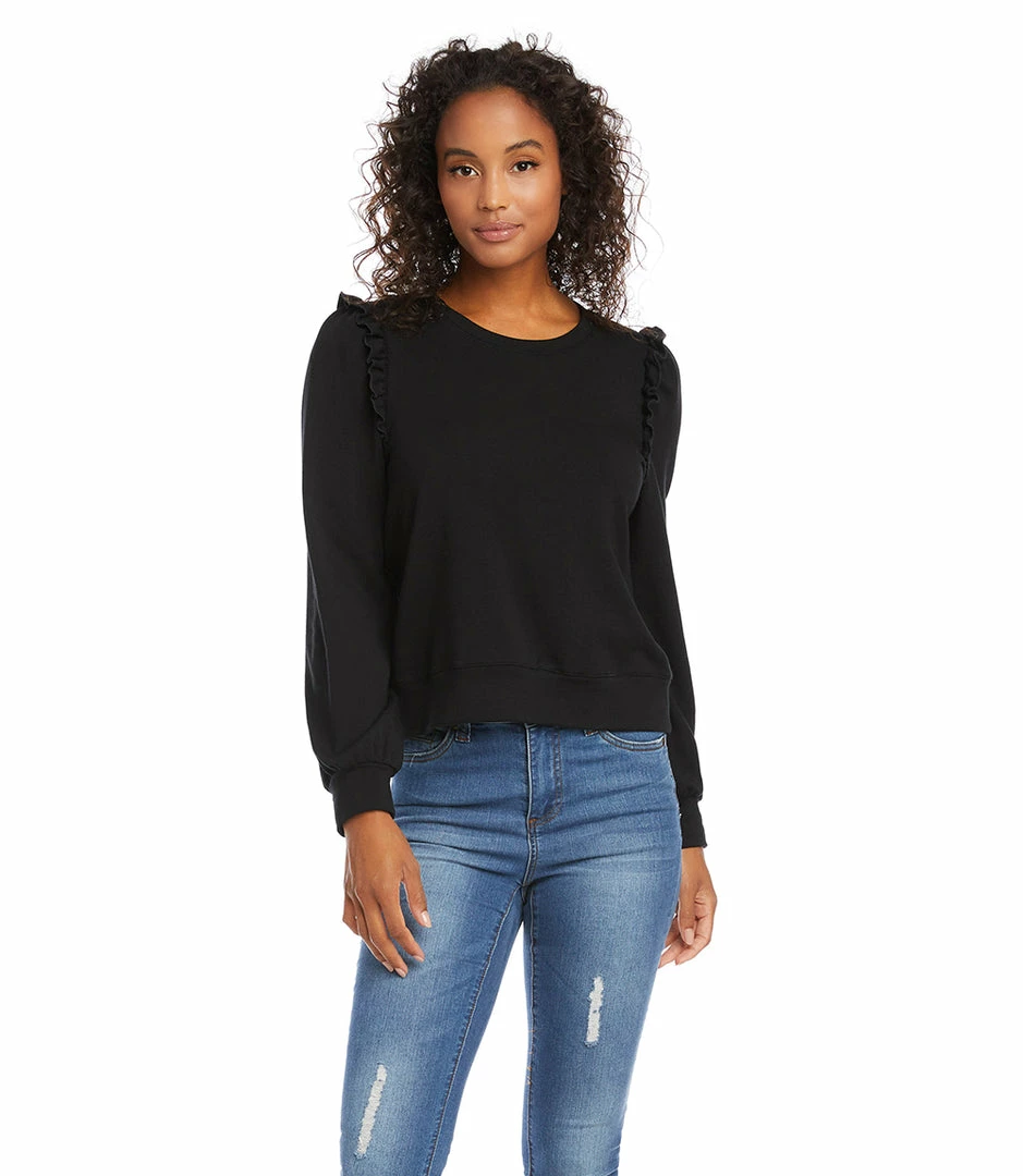 Karen Kane Clothing Ruffle Detail Sweatshirt