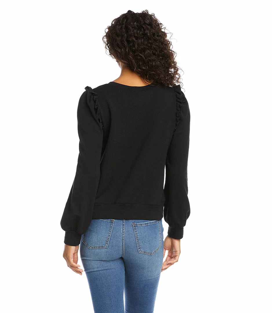 Karen Kane Clothing Ruffle Detail Sweatshirt
