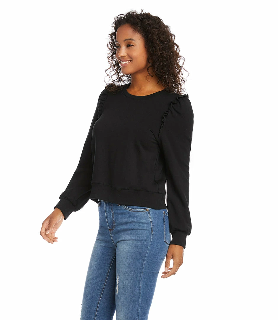 Karen Kane Clothing Ruffle Detail Sweatshirt