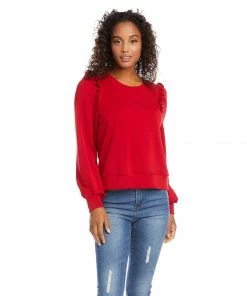Karen Kane Ruffle Detail Sweatshirt Clothing