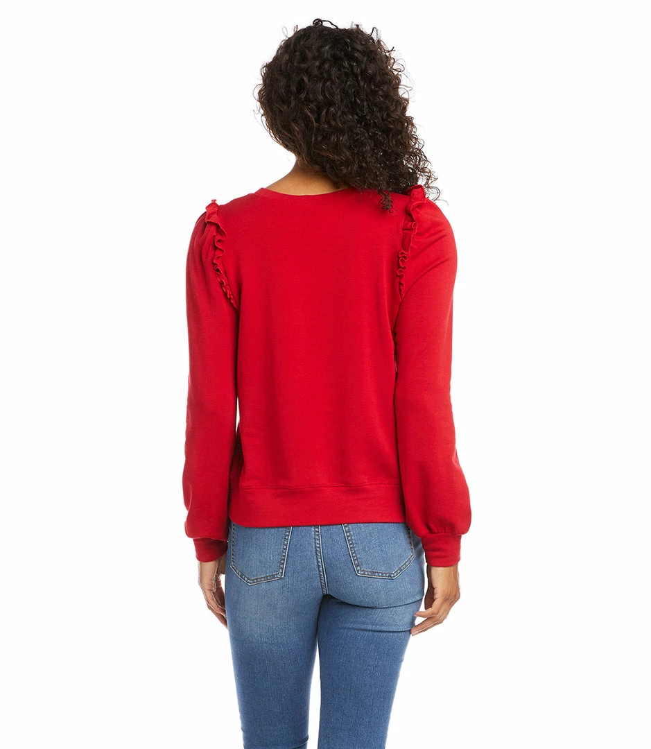 Karen Kane Ruffle Detail Sweatshirt Clothing