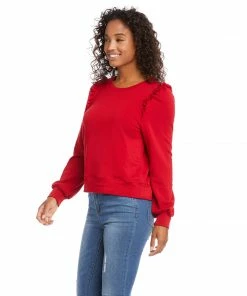 Karen Kane Ruffle Detail Sweatshirt Clothing