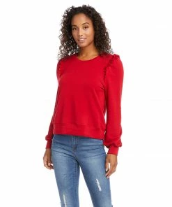 Karen Kane Ruffle Detail Sweatshirt Clothing