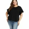 Karen Kane Plus Size Ruffle Sleeve Top