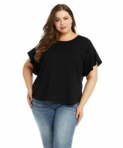 Karen Kane Plus Size Ruffle Sleeve Top