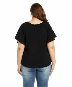 Karen Kane Plus Size Ruffle Sleeve Top