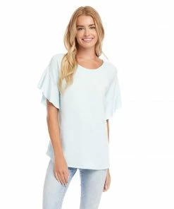 Karen Kane Ruffle Sleeve Top