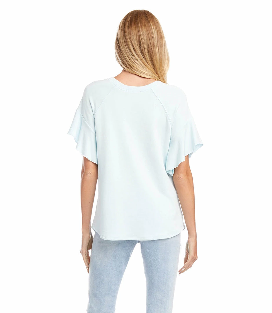 Karen Kane Ruffle Sleeve Top