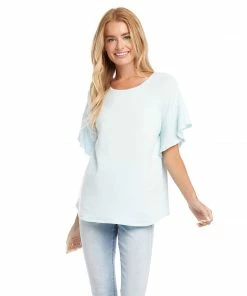 Karen Kane Ruffle Sleeve Top