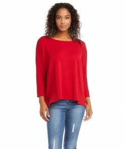 Karen Kane 3/4 Sleeve Boatneck Top Clothing
