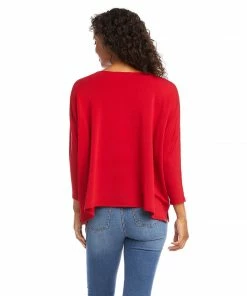 Karen Kane 3/4 Sleeve Boatneck Top Clothing