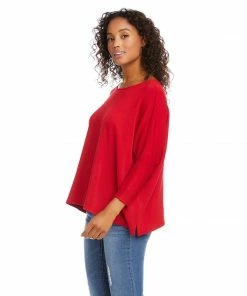 Karen Kane 3/4 Sleeve Boatneck Top Clothing