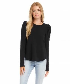 Karen Kane Shirred Sleeve Top Clothing