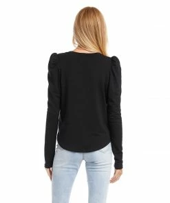 Karen Kane Shirred Sleeve Top Clothing