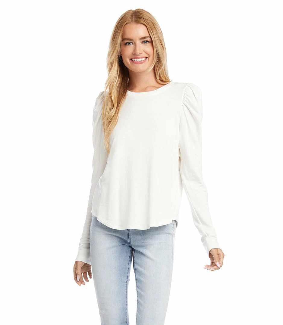 Karen Kane Shirred Sleeve Top