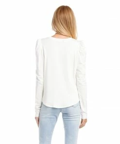 Karen Kane Shirred Sleeve Top