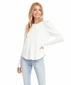 Karen Kane Shirred Sleeve Top