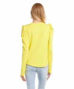 Karen Kane Shirred Sleeve Top Clothing