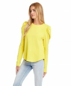 Karen Kane Shirred Sleeve Top Clothing