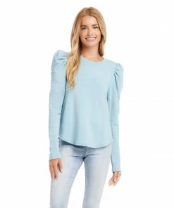 Karen Kane Shirred Sleeve Top