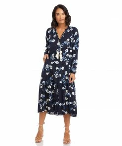 Karen Kane Tiered Peasant Dress Clothing