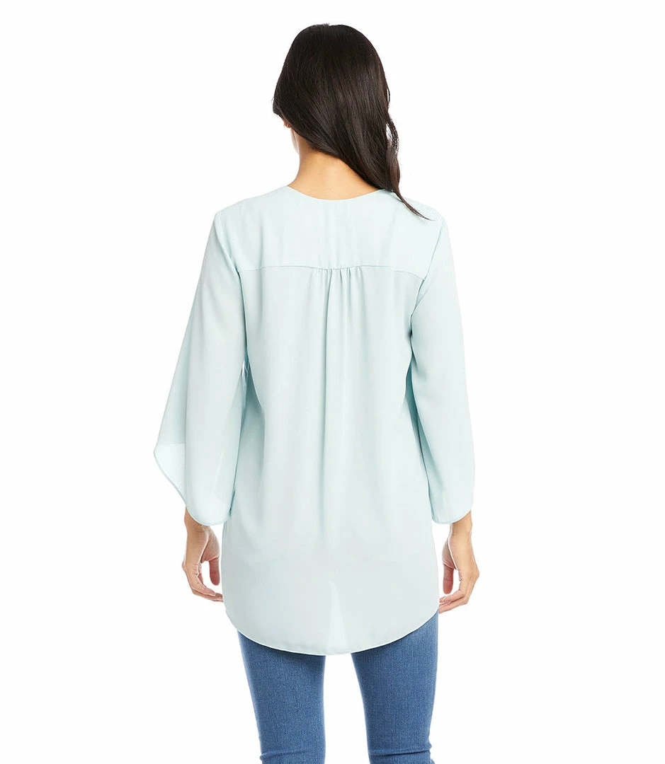 Karen Kane Bracelet Sleeve Asymmetric Top Clothing