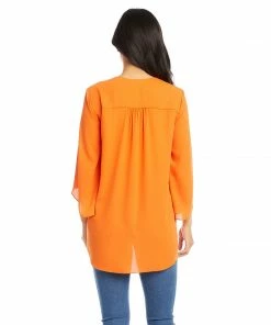 Karen Kane Bracelet Sleeve Asymmetric Top